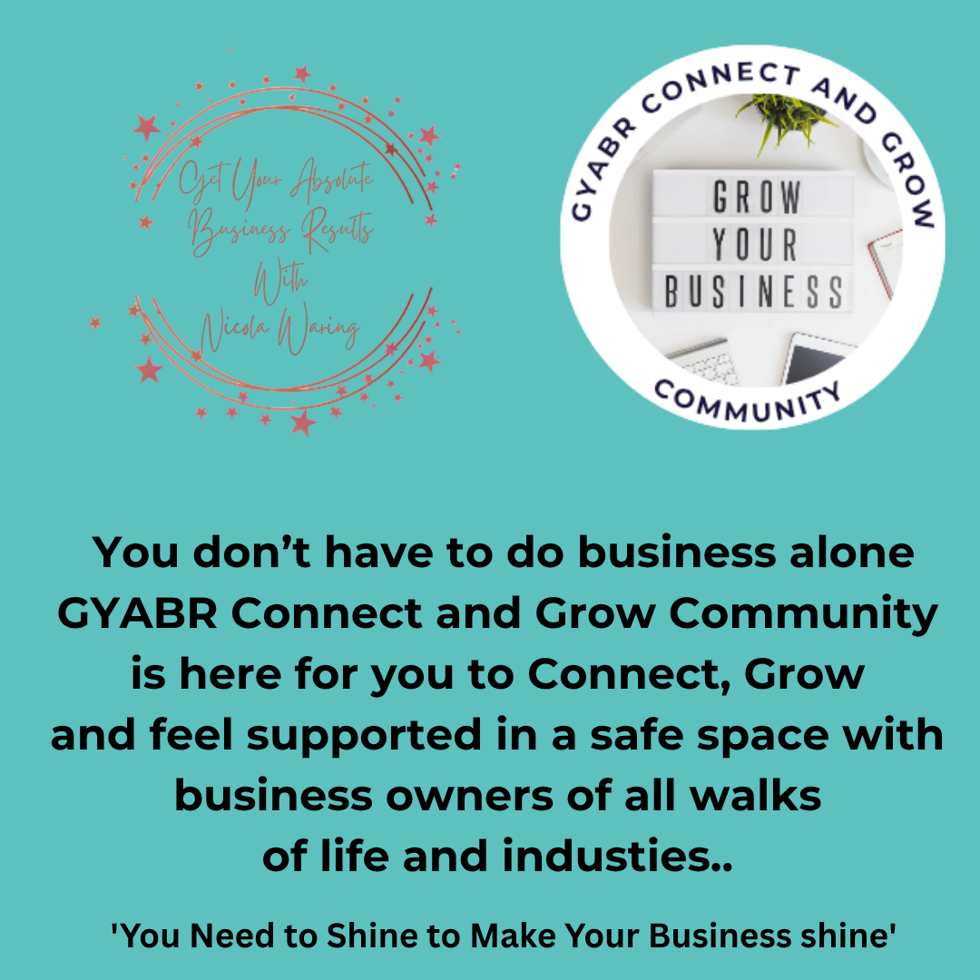 You don’t have to do business alone GYABR Connect and Grow Community is here for you to grow, connect, and feel supported. (3)